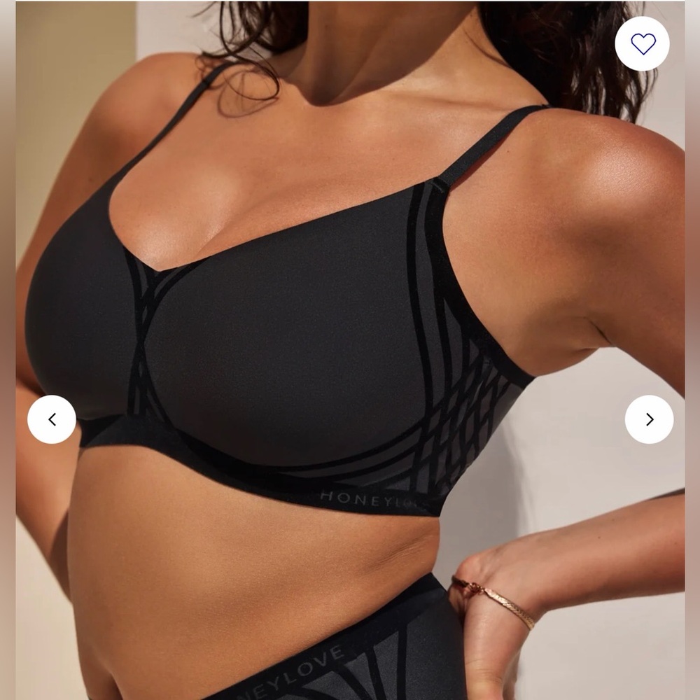 NWT Honeylove Silhouette Bra‎ XL black